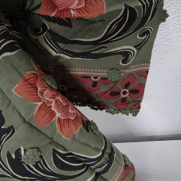 NEW FARM RIO Womens Arabesque Floral Blouse Size S Green - Picture 10 of 15